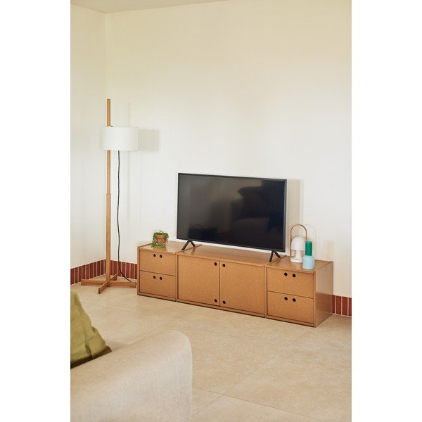Comodă TV în culoare naturală 157x42x40 cm Wally – Teulat-image-1