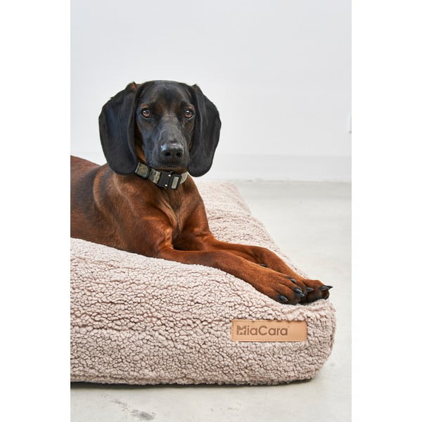 Saltea bej pentru câini din material bouclé 120x90 cm Senso Greige L – MiaCara-image-2