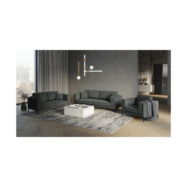 Canapea Milo Casa Attilio, 230 cm, gri închis-image-4