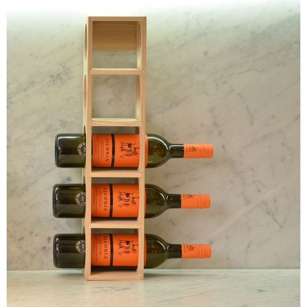 Suport din lemn pentru 5 sticle de vin Wireworks Wine-image-1