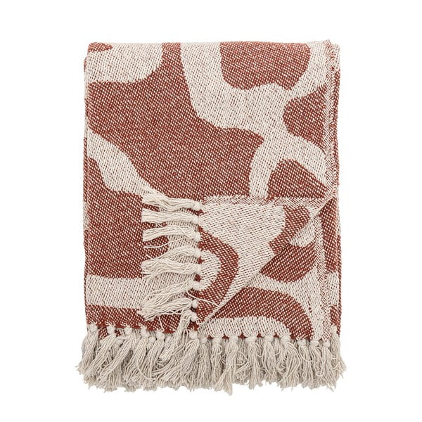 Pătură maro din bumbac reciclat 130x160 cm Salobre – Bloomingville-image-3