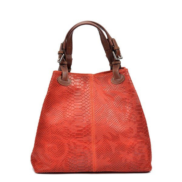 Geantă din piele Luisa Vannini Marcelle, roșu-image-1