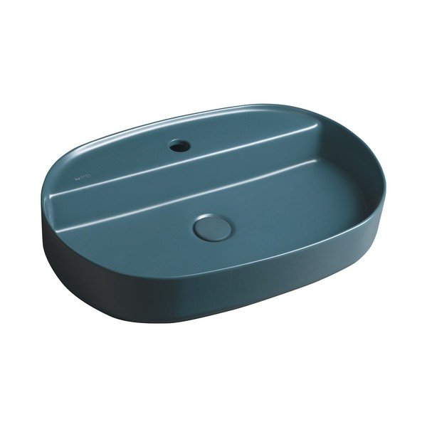 Chiuvetă culoare petrol din ceramică 60x40 cm Infinity Oval – Sapho