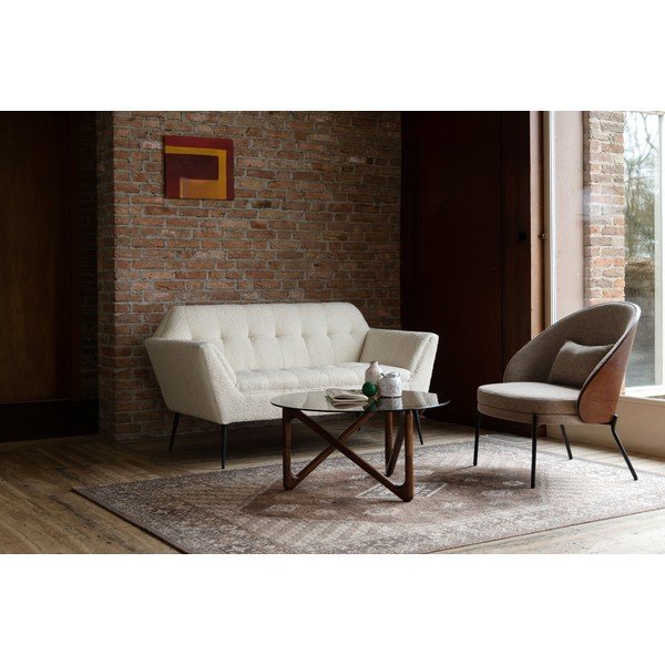 Canapea crem cu tapițerie din țesătură bouclé 150 cm Kate – Dutchbone-image-3