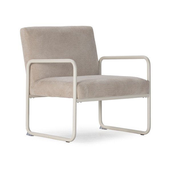 Fotoliu bej cu tapițerie din chenille Vince – MOME