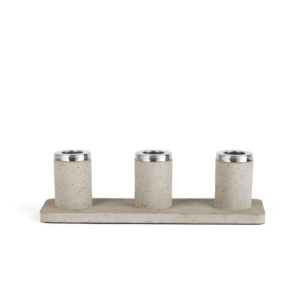 Sfeșnic din beton cu 3 suporturi Zilverstad Solido