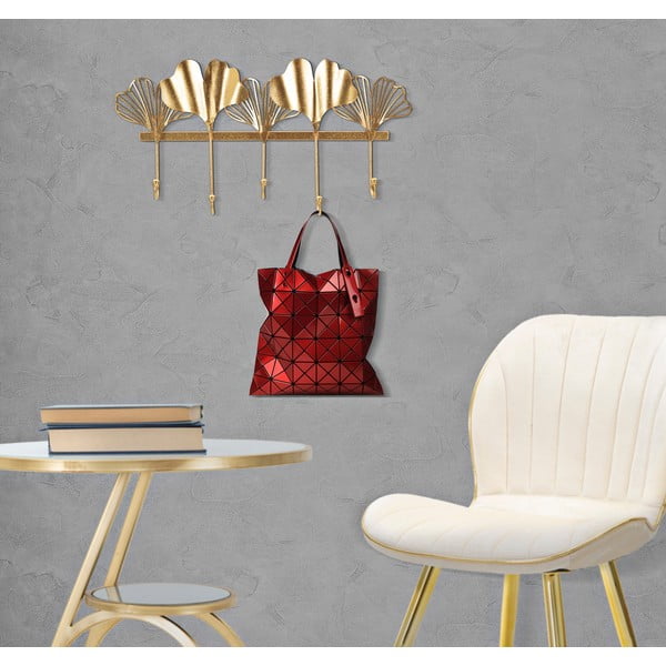 Cuier de perete din metal de culoare aurie Leaves - Mauro Ferretti-image-1