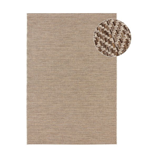Covor potrivit pentru exterior Elle Decoration Brave Caen, 200 x 290 cm, maro
