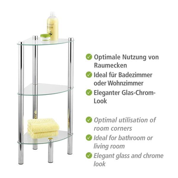 Raft de colț Wenko Corner, 3 polițe-image-1