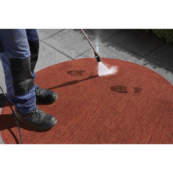Covor adecvat pentru exterior NORTHRUGS Miami, Ø 200 cm, roșu-image-1