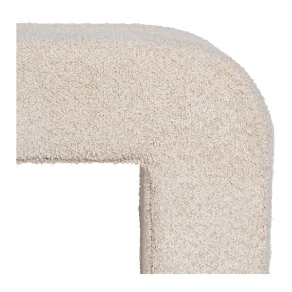 Taburet bej cu tapițerie din țesătură bouclé Suave – Ixia-image-2