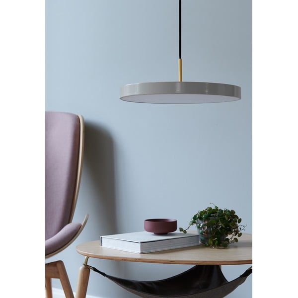 Lustră gri deschis LED cu abajur din metal ø 43 cm Asteria Medium – UMAGE-image-1