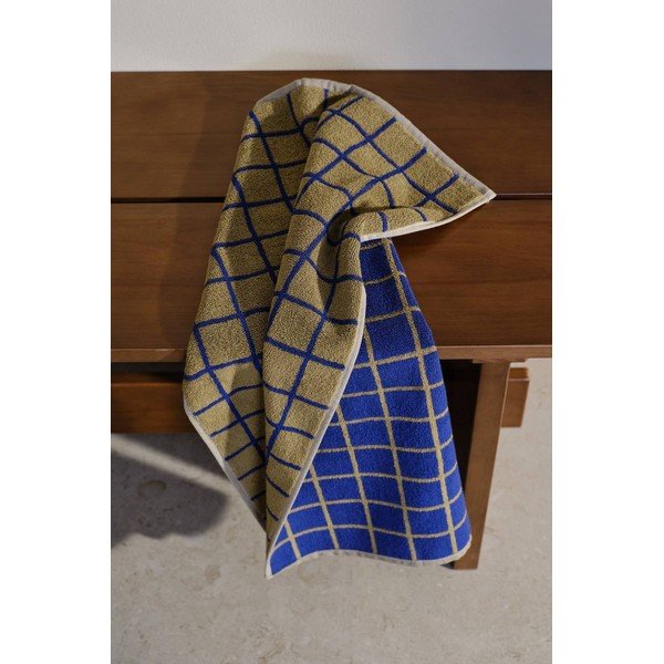 Prosop verde/albastru din bumbac 50x70 cm Grid – Jotex-image-1