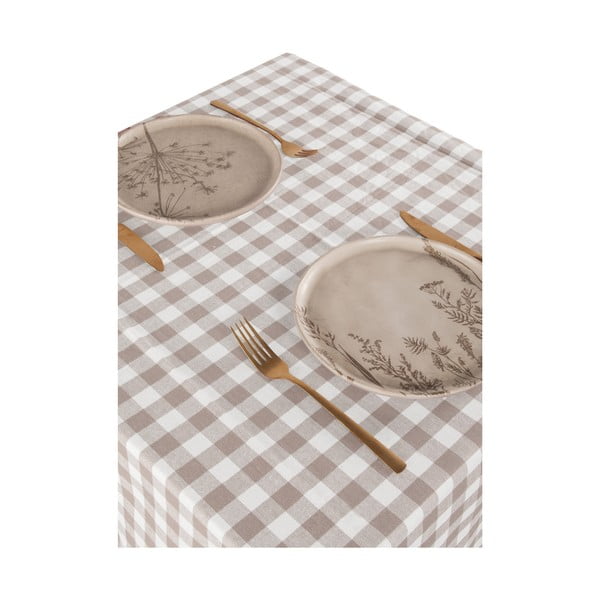 Față de masă din bumbac 150x150 cm Gingham – Tiseco Home Studio-image-1