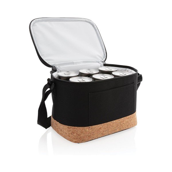 Geantă termoizolatoare cu detalii din plută XD Collection, negru-image-1