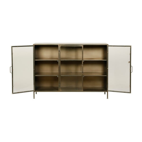 Vitrină aurie din metal 123,5x91,5 cm Dagenham – Côté Table-image-3