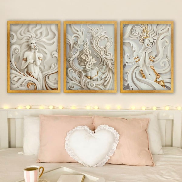 Tablouri 3 buc. 35x45 cm – Wallity-image-1