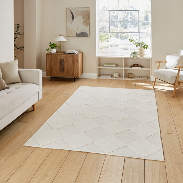 Covor crem lavabil 160x230 cm Lyna Cream – Think Rugs-image-1