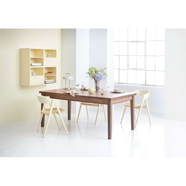 Masă de dining extensibilă cu aspect din lemn de nuc Hammel Sami, 180 x 100 cm-image-1