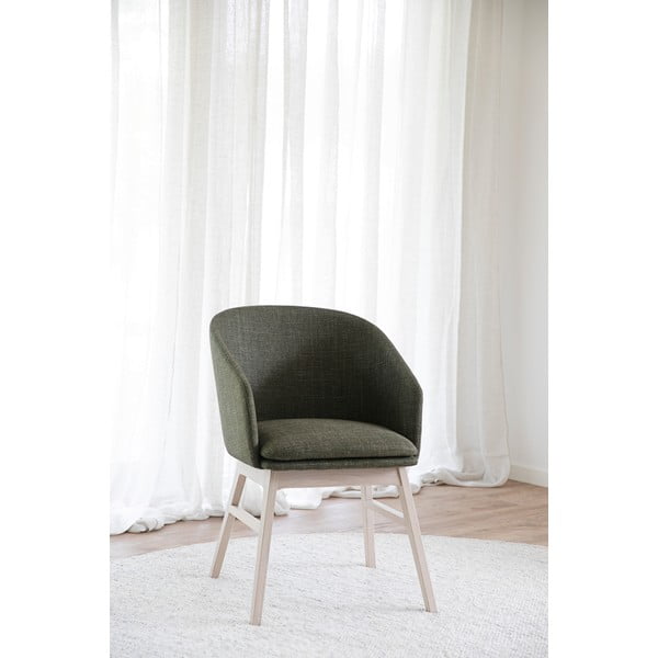 Set de scaune de sufragerie verde 2 buc. tapițat Windham – Rowico-image-1