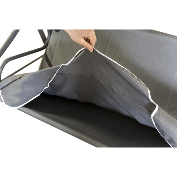 Balansoar de grădină gri închis din metal Panama – Happy Green-image-1