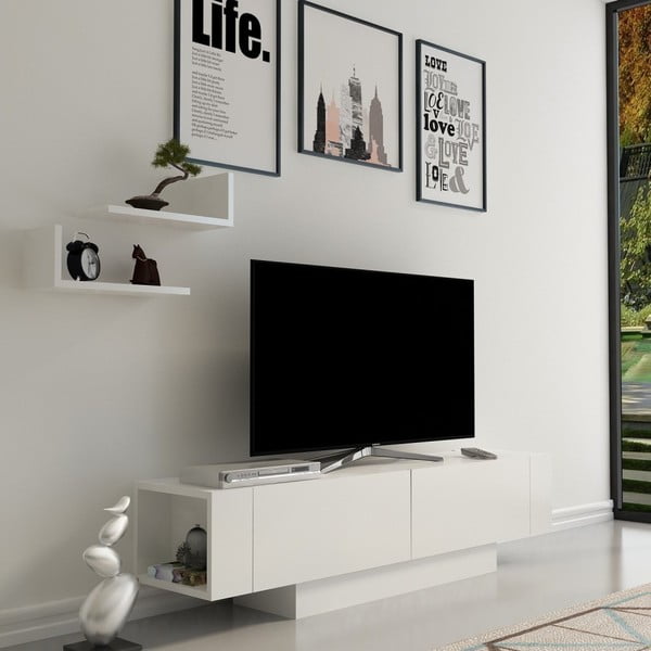 Set TV alb 150x42 cm Matera – Zena Home-image-2