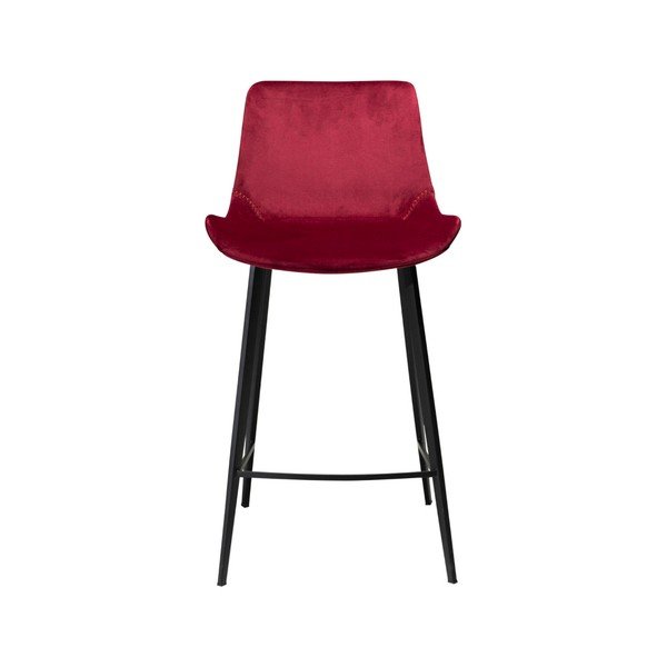 Scaun bar DAN–FORM Denmark Hype Velvet, vișiniu-image-1