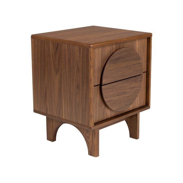 Noptieră maro cu aspect de lemn de nuc Groove – Zuiver-image-2