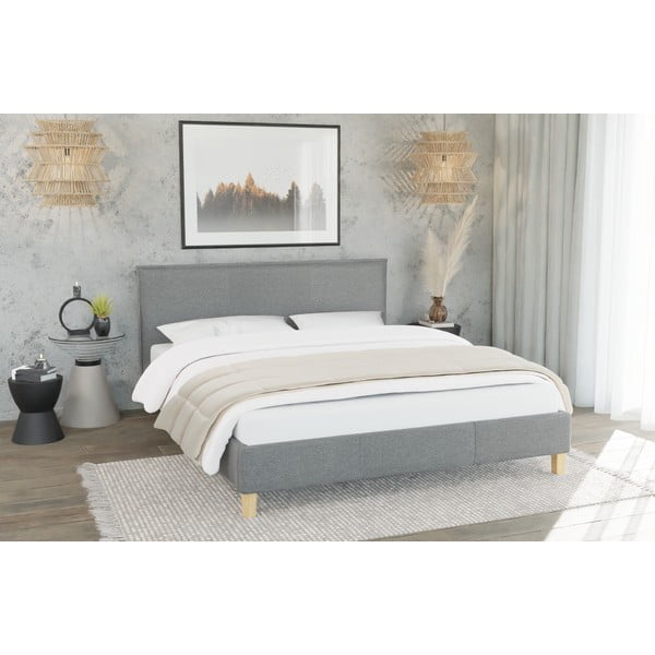 Pat tapițat cu somieră 90x200 cm Tina – Ropez-image-2