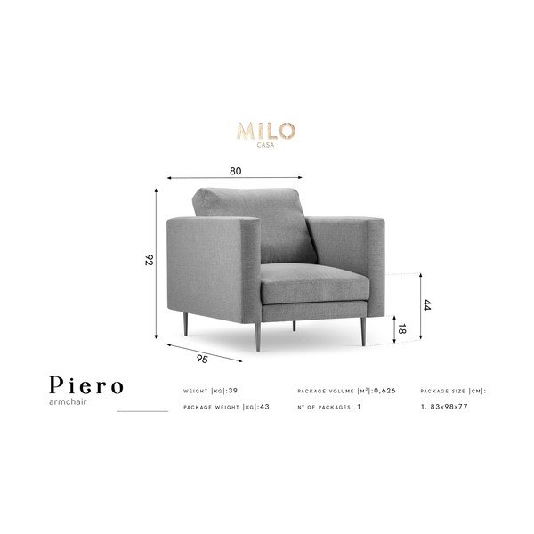 Fotoliu Milo Casa Piero, albastru-image-2