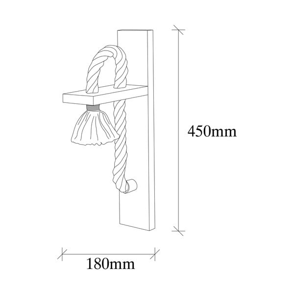 Aplică de perete în culoare naturală Erebos – Opviq lights-image-4