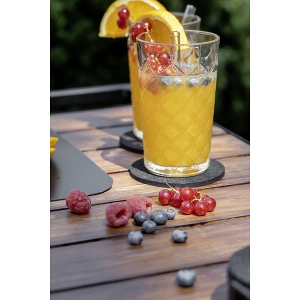 Suporturi de pahare negre în set de 8 cu suport - Wenko-image-3