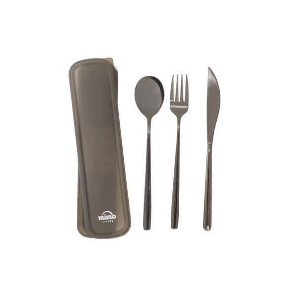 Tacâmuri negru din oțel inoxidabil 3 buc. Mimo – Premier Housewares
