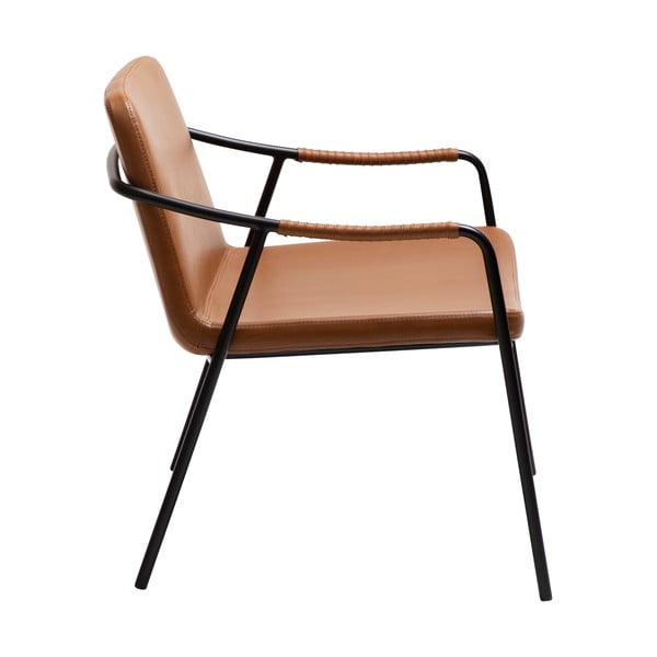 Fotoliu maro cu tapițerie din imitație de piele Boto – DAN-FORM Denmark-image-3