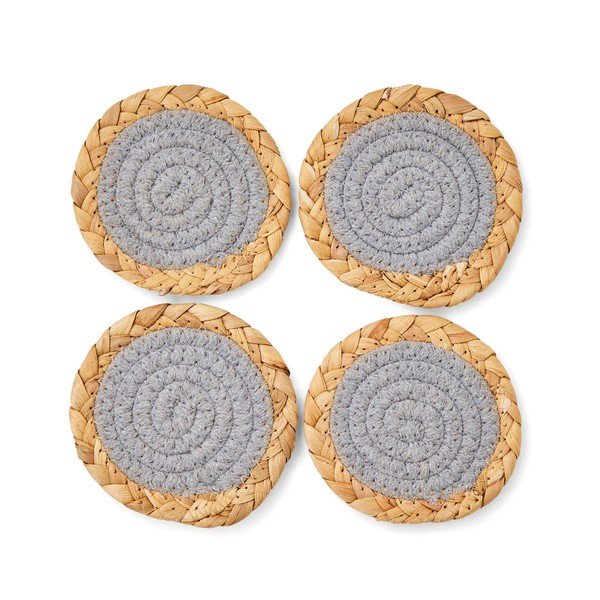 Coasters gri/în culoare naturală 4 buc. din iarbă-de-mare Costal Birds – Cooksmart ®-image-2