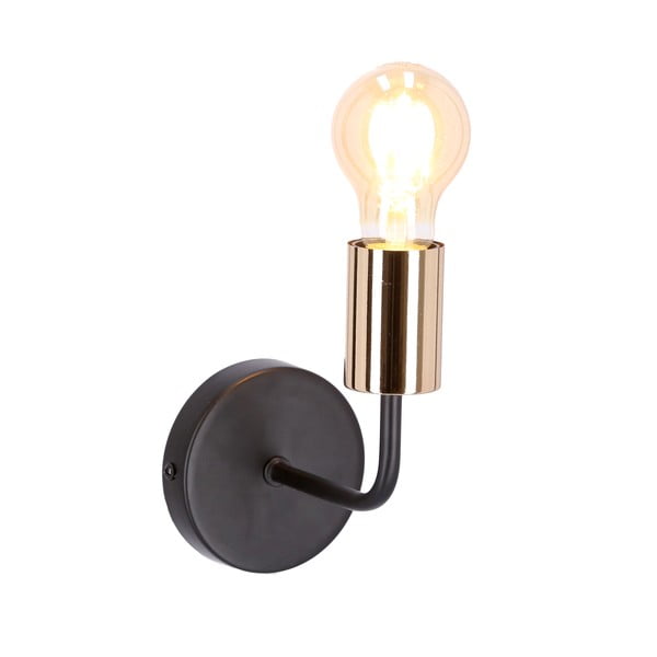 Aplică de perete neagră/arămie Spill – Candellux Lighting-image-3
