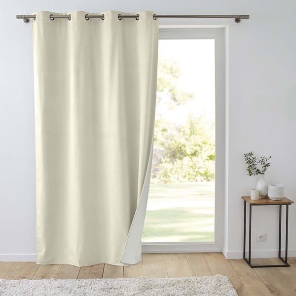 Draperie crem termoizolantă din catifea 140x260 cm Polarchic – douceur d'intérieur-image-2
