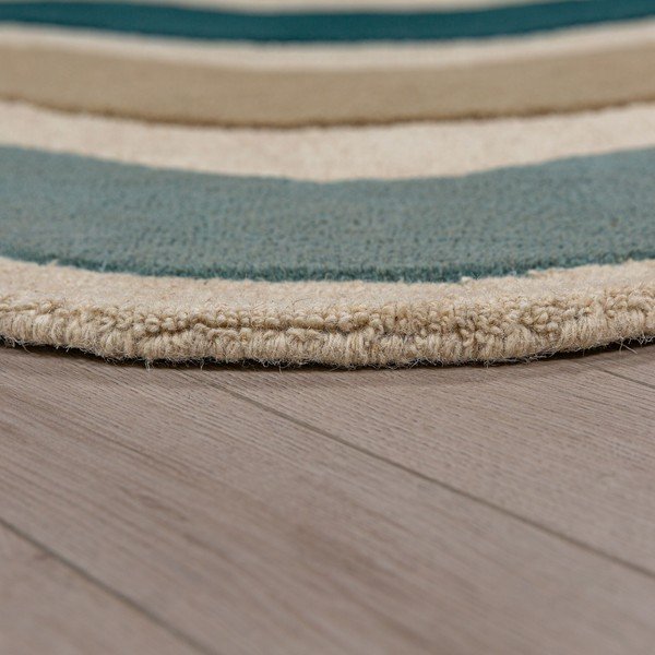 Covor albastru țesut manual din lână 140x200 cm Cascade Wool – Flair Rugs-image-4