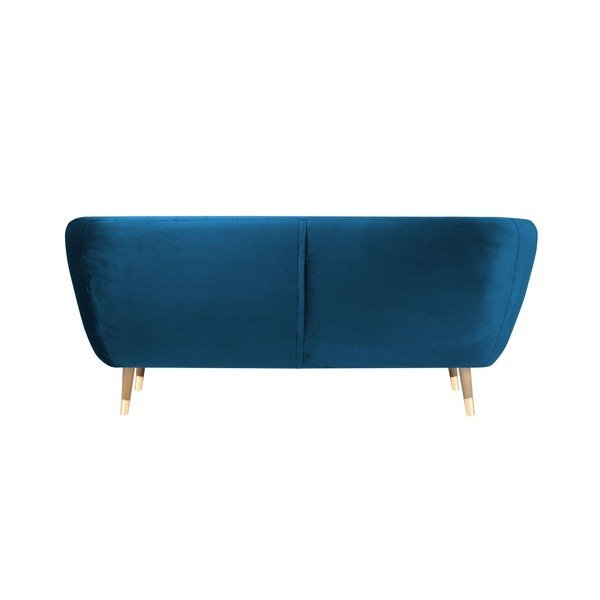 Canapea cu tapițerie din catifea Mazzini Sofas Benito, albastru, 188 cm-image-4