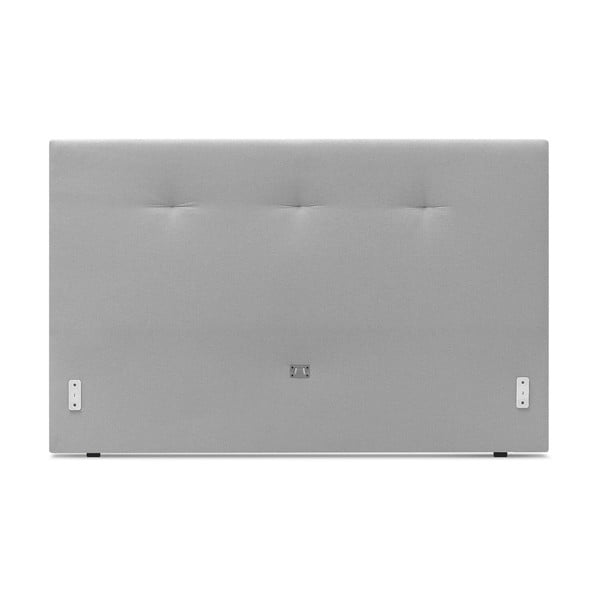 Pat matrimonial 180x200 cm gri deschis tapițat cu somieră Tory – Bobochic Paris-image-3