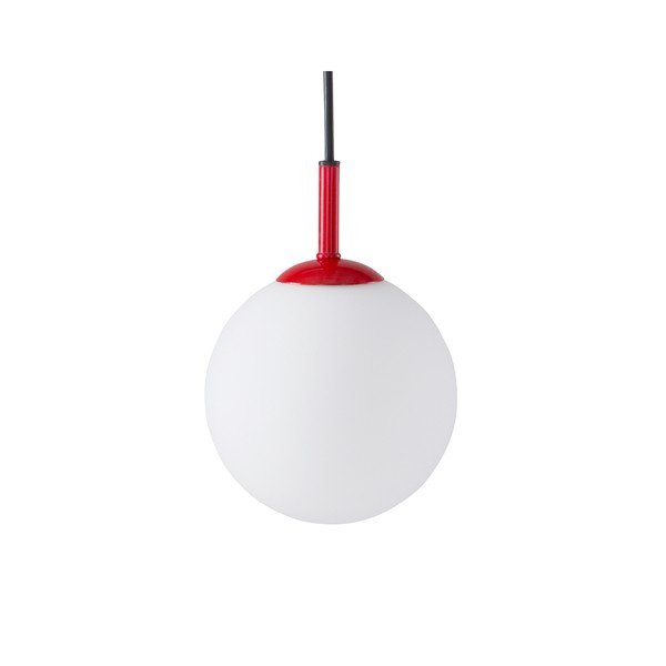 Lustră roșie/albă din sticlă ø 13 cm Ekman – Jotex-image-4