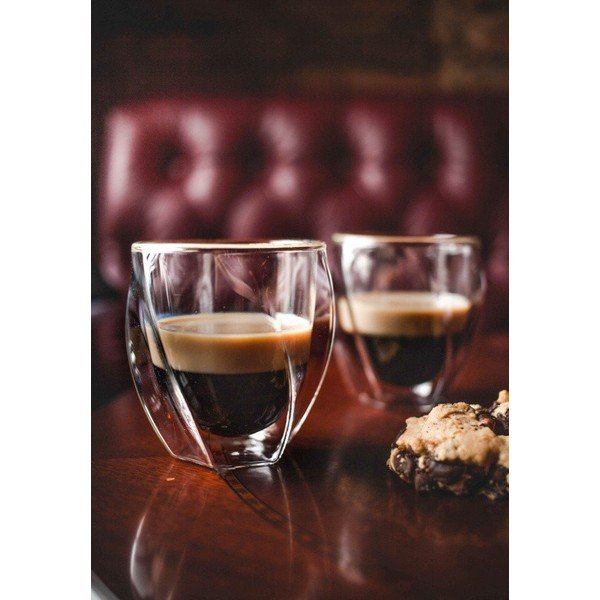 Căni 2 buc. pentru cappuccino, cu perete dublu 250 ml Cristallo – Vialli Design-image-1