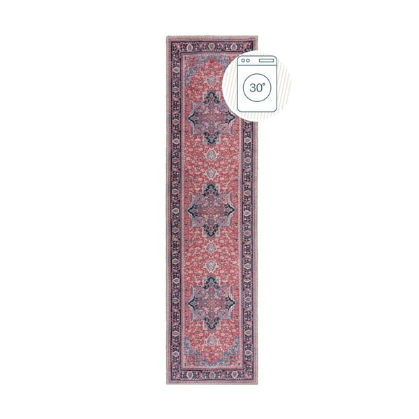Covor tip traversă burgundy lavabil din amestec de fibre reciclate 60x230 cm Windsor – Flair Rugs