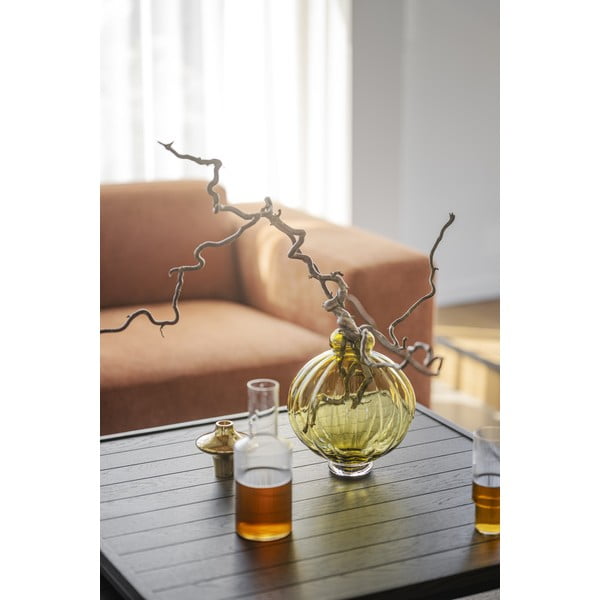 Măsuță de cafea maro închis cu blat din lemn de stejar ø 80 cm Deerfield – Rowico-image-4