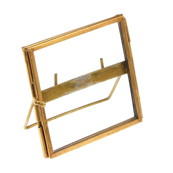 Ramă foto aurie cu picior de susținere din metal 8x8 cm – Rex London-image-3