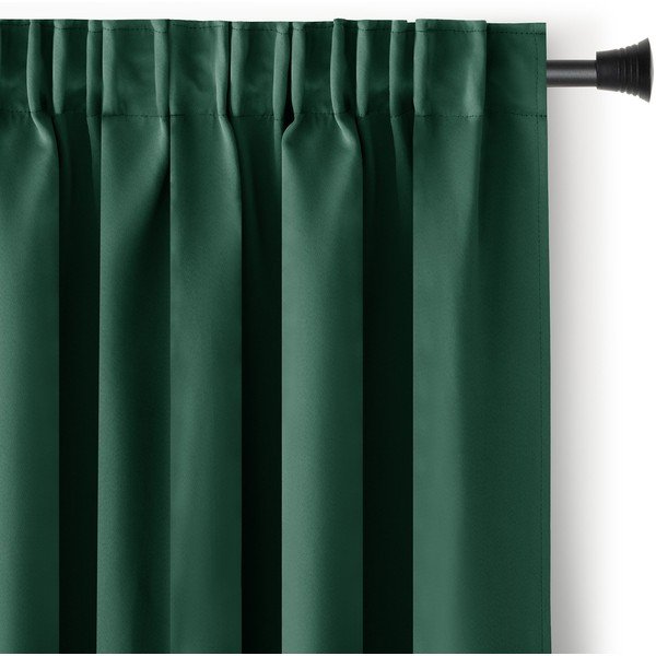 Draperie verde-închis dimout (semi-opacă) 140x175 cm Kierra – Restilo