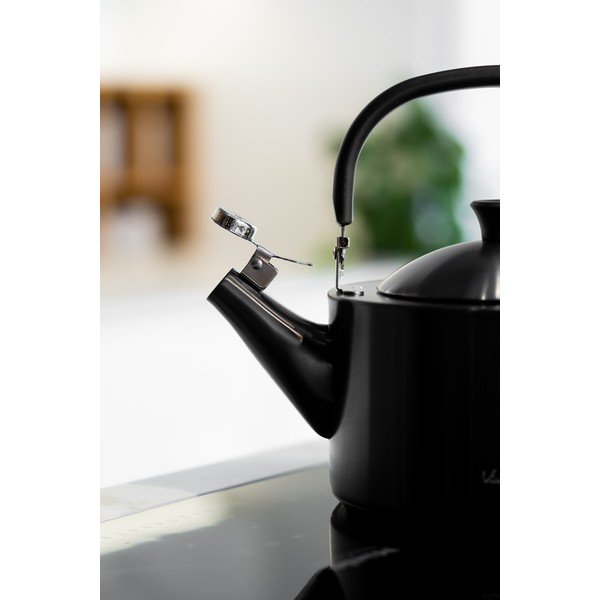 Ceainic cu capac de presiune Vialli Design Diamante, 1,5 l, negru-image-3