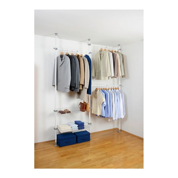 Suport pentru haine alb telescopic din metal Herkules – Wenko-image-1