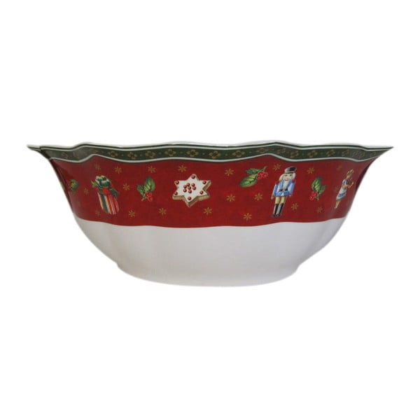 Bol din porțelan cu model de Crăciun Toy's Delight Villeroy&Boch, ø 19 cm, alb - roșu-image-2