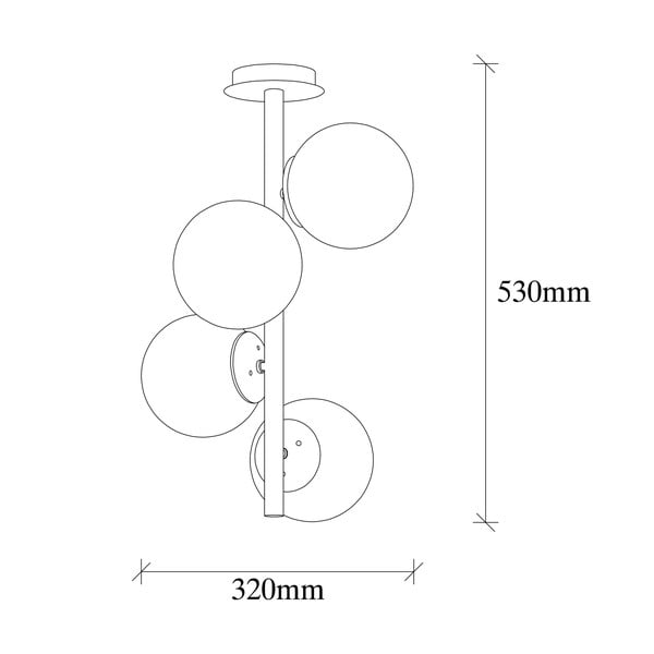 Plafonieră albă/alămie cu abajur din sticlă ø 15 cm Faze – Opviq lights-image-4